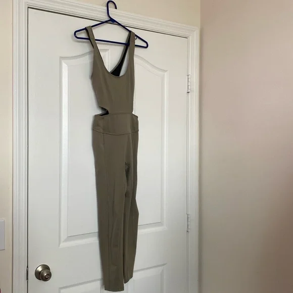 Women's Tan Jumpsuit - Picture 2 of 10